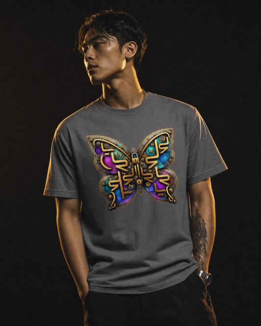 Butterfly Lock Tee — cinematic on-model campaign shot