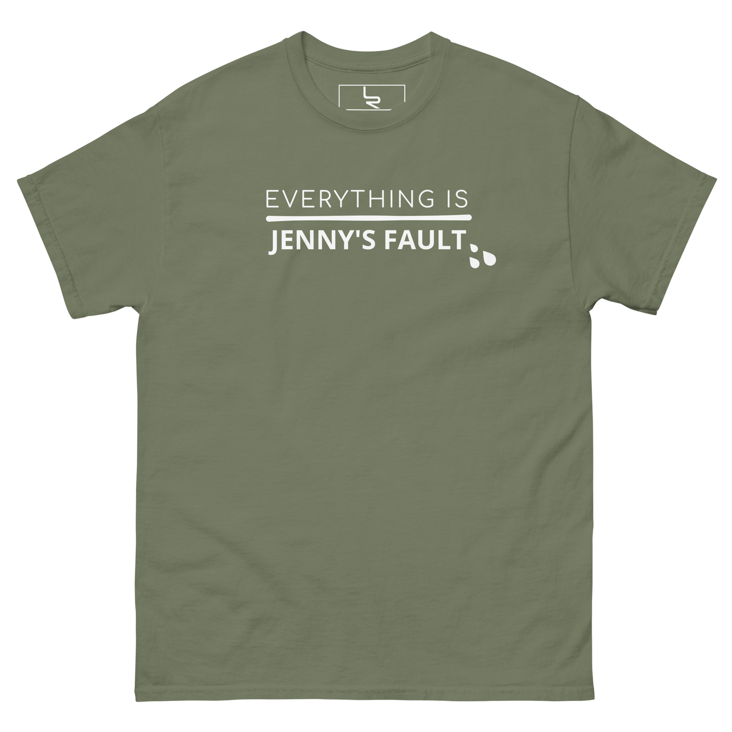 EVERYTHING IS JENNY'S FAULT Tee White Print